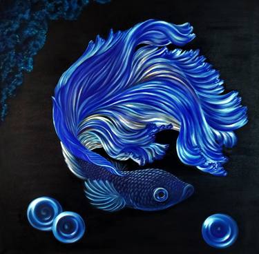 Original Fish Painting by Marina Volina