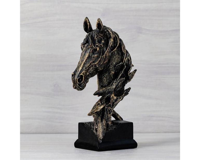 Original Black & White Horse Sculpture by ibrar khan