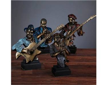 Four player Bronze Bust Man Statue thumb