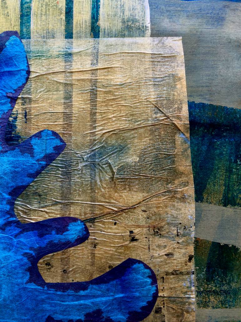 Original Abstract Botanic Collage by Jane Snyder