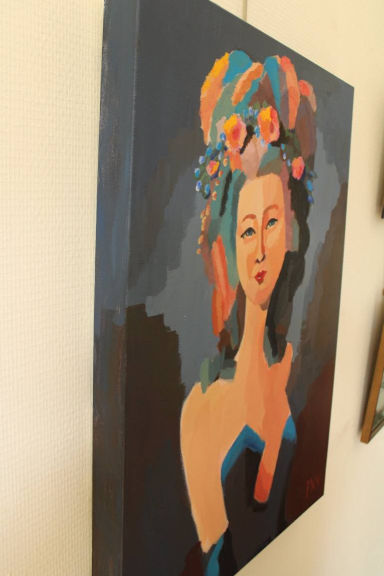 Original Portrait Painting by FX VAUDELEAU