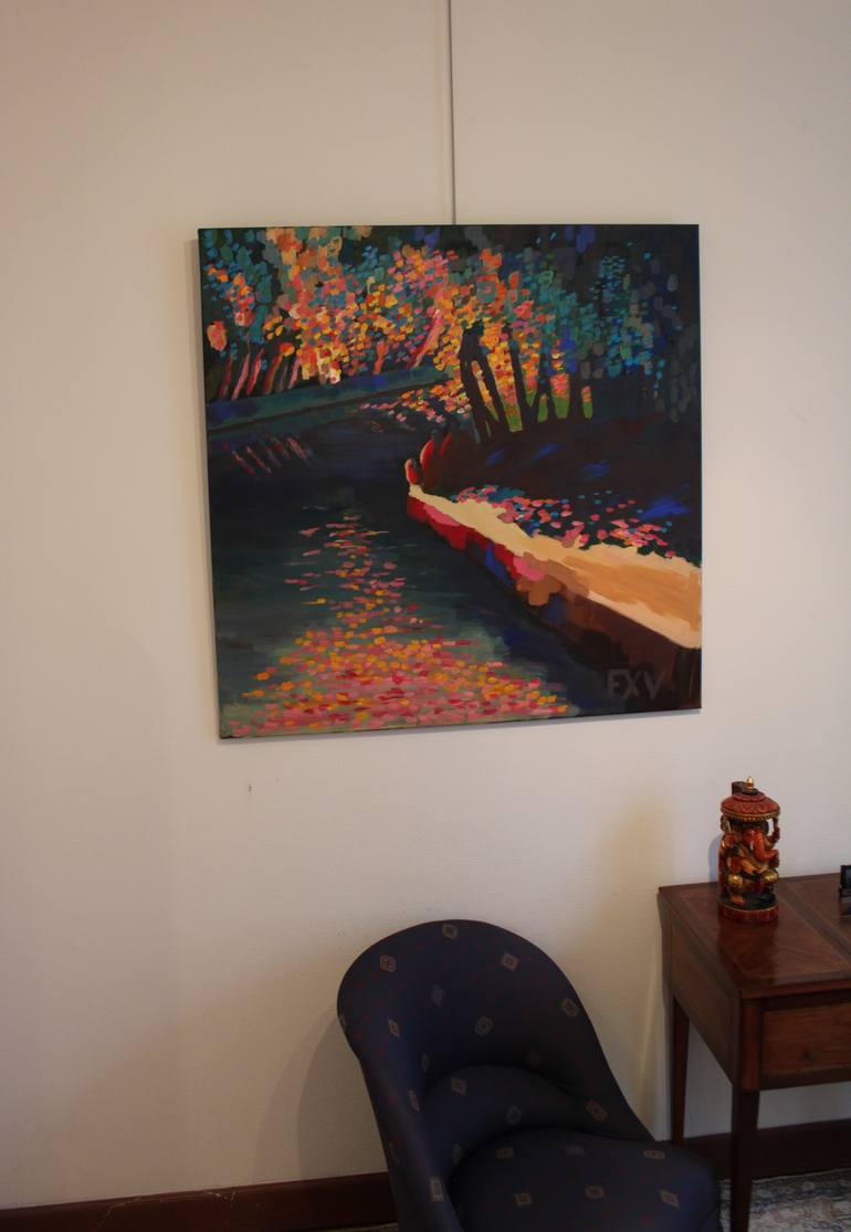 Original Impressionism Landscape Painting by Fx Vaudeleau