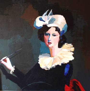 Elizabeth Vigée le Brun with a bonnet. thumb