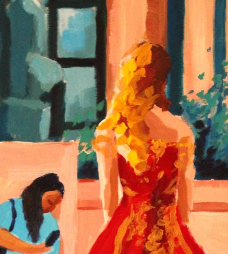 Original Figurative Women Painting by FX VAUDELEAU