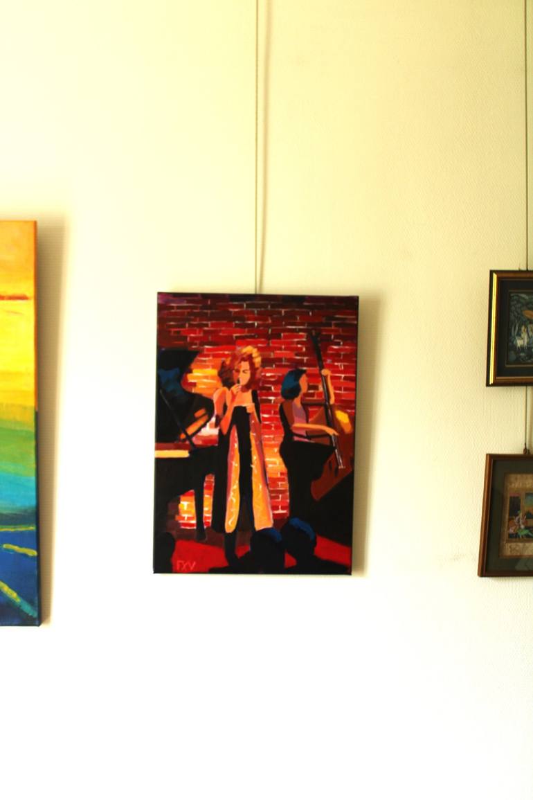 Original Figurative Music Painting by Fx Vaudeleau