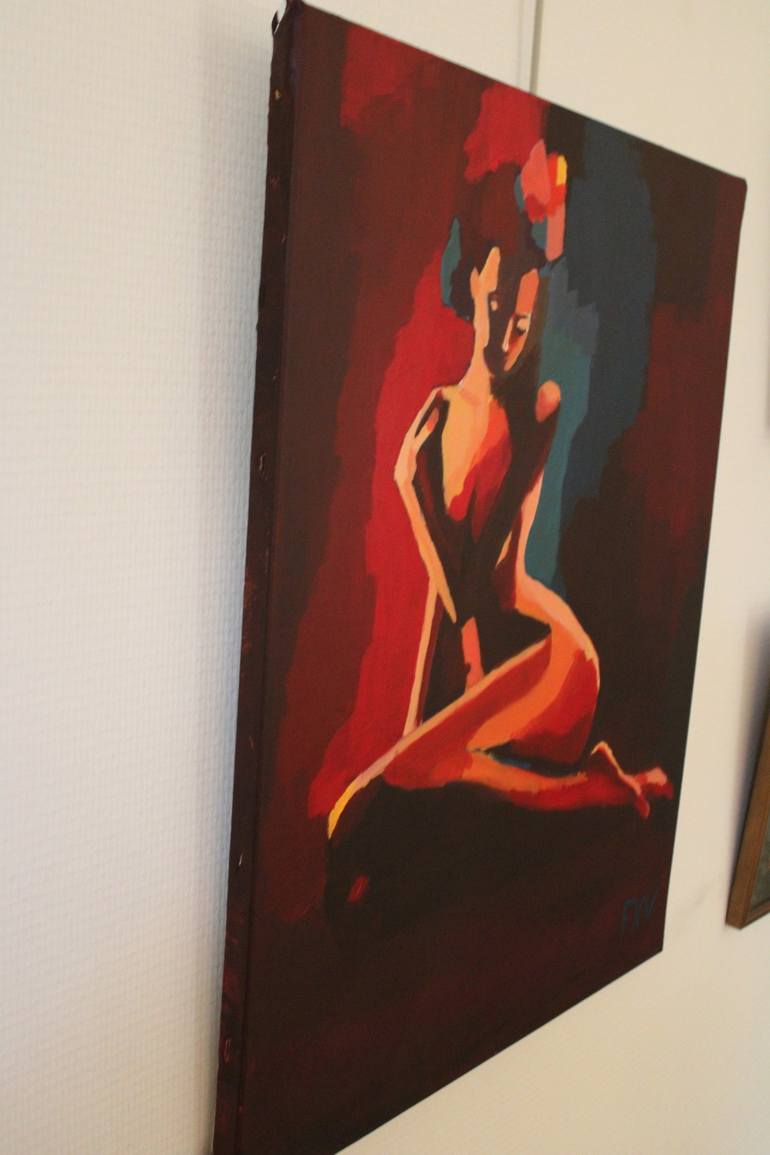 Original Erotic Painting by FX VAUDELEAU