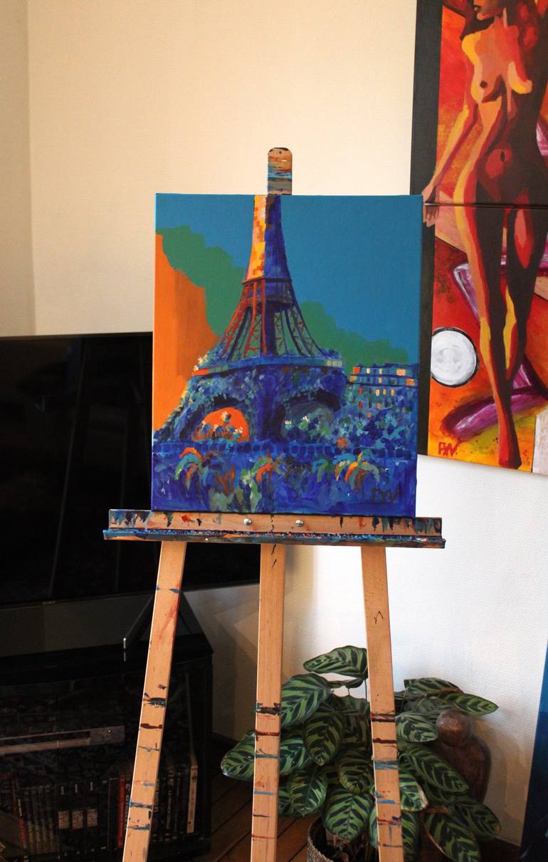 Original Impressionism Cities Painting by FX VAUDELEAU