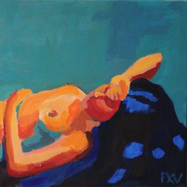 Original Figurative Erotic Paintings by FX VAUDELEAU