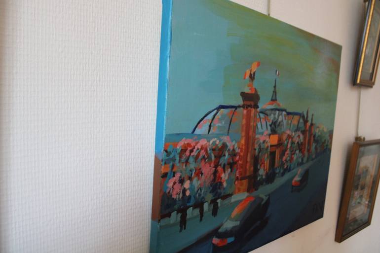 Original Impressionism Cities Painting by FX VAUDELEAU