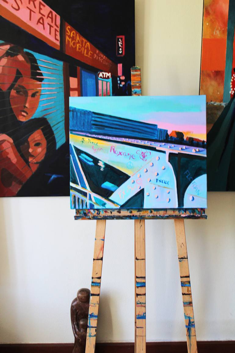 Original Street Art Cities Painting by Fx Vaudeleau