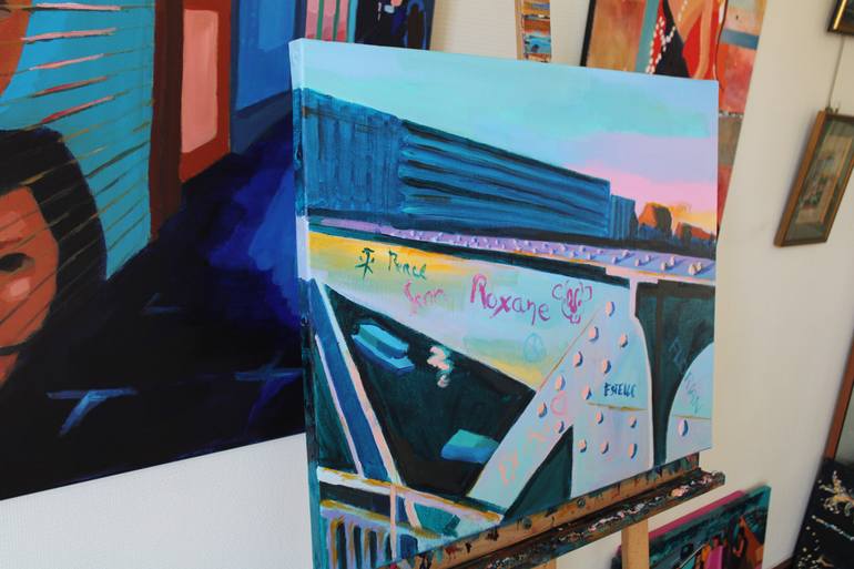 Original Street Art Cities Painting by Fx Vaudeleau