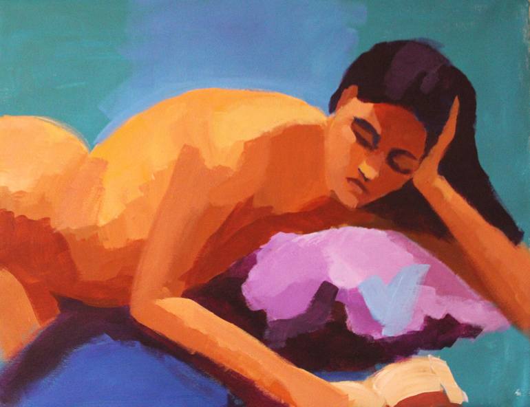 Print of Figurative Erotic Painting by Fx Vaudeleau