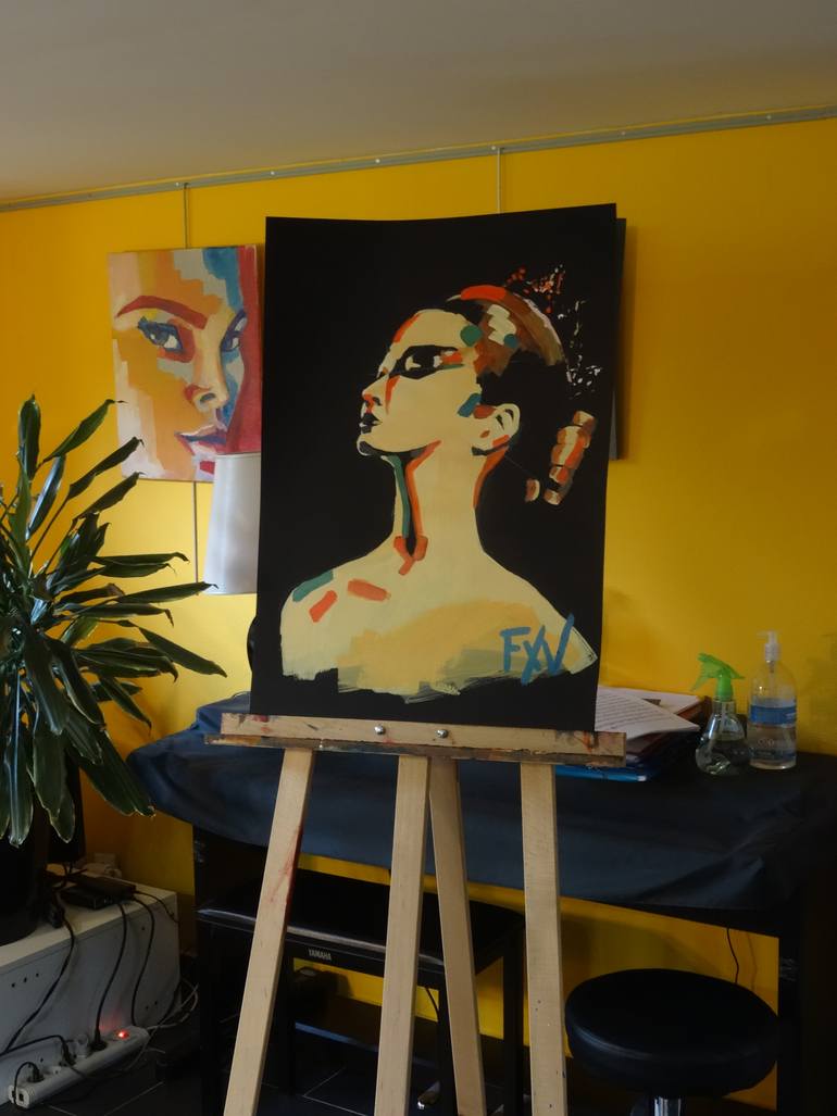 Original Figurative People Painting by Fx Vaudeleau
