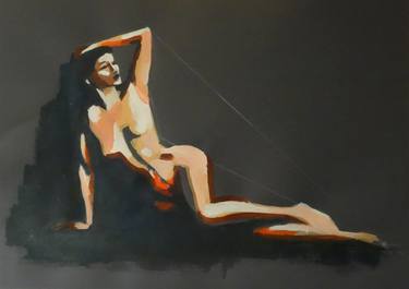 Original Figurative Erotic Paintings by FX VAUDELEAU