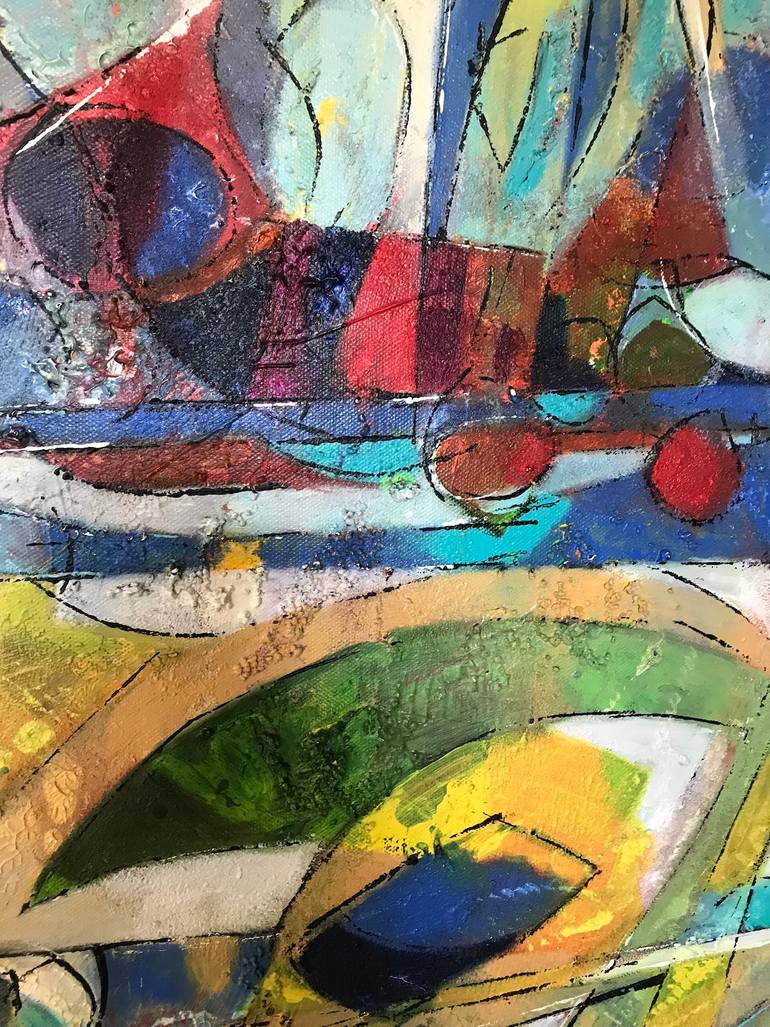 Original Abstract Expressionism Seascape Painting by Barbara Piatti