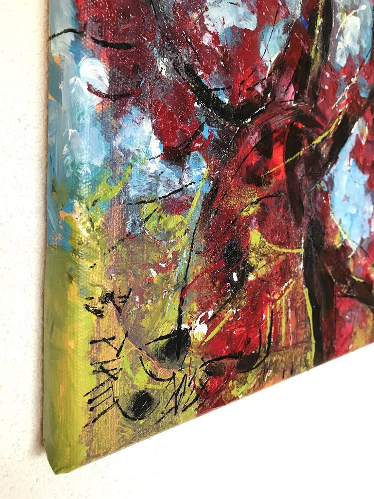 Original Expressionism Tree Painting by Barbara Piatti