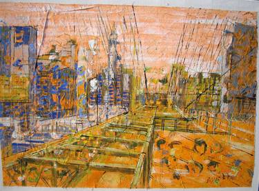 Original Expressionism Cities Paintings by Barbara Piatti