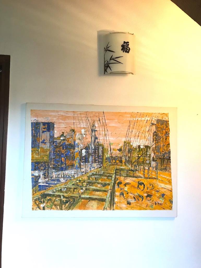 Original Expressionism Cities Painting by Barbara Piatti