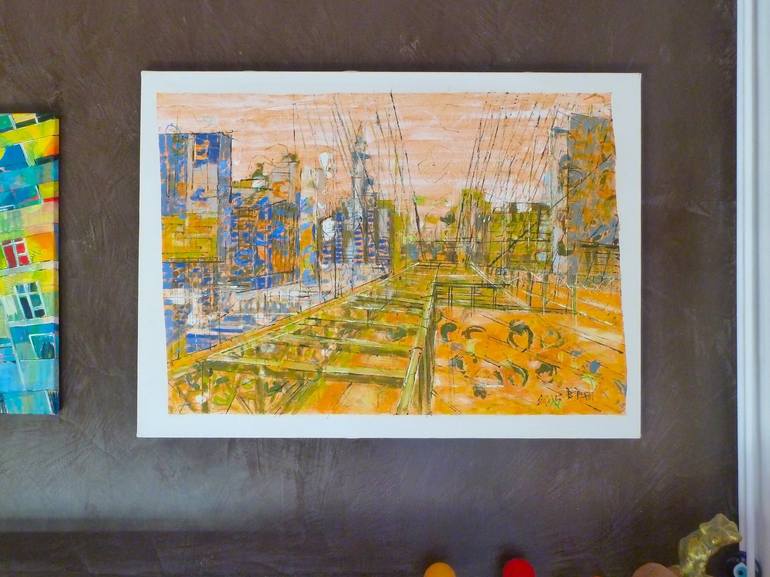 Original Expressionism Cities Painting by Barbara Piatti