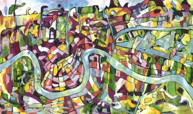 Original Abstract Expressionism Cities Paintings by Barbara Piatti