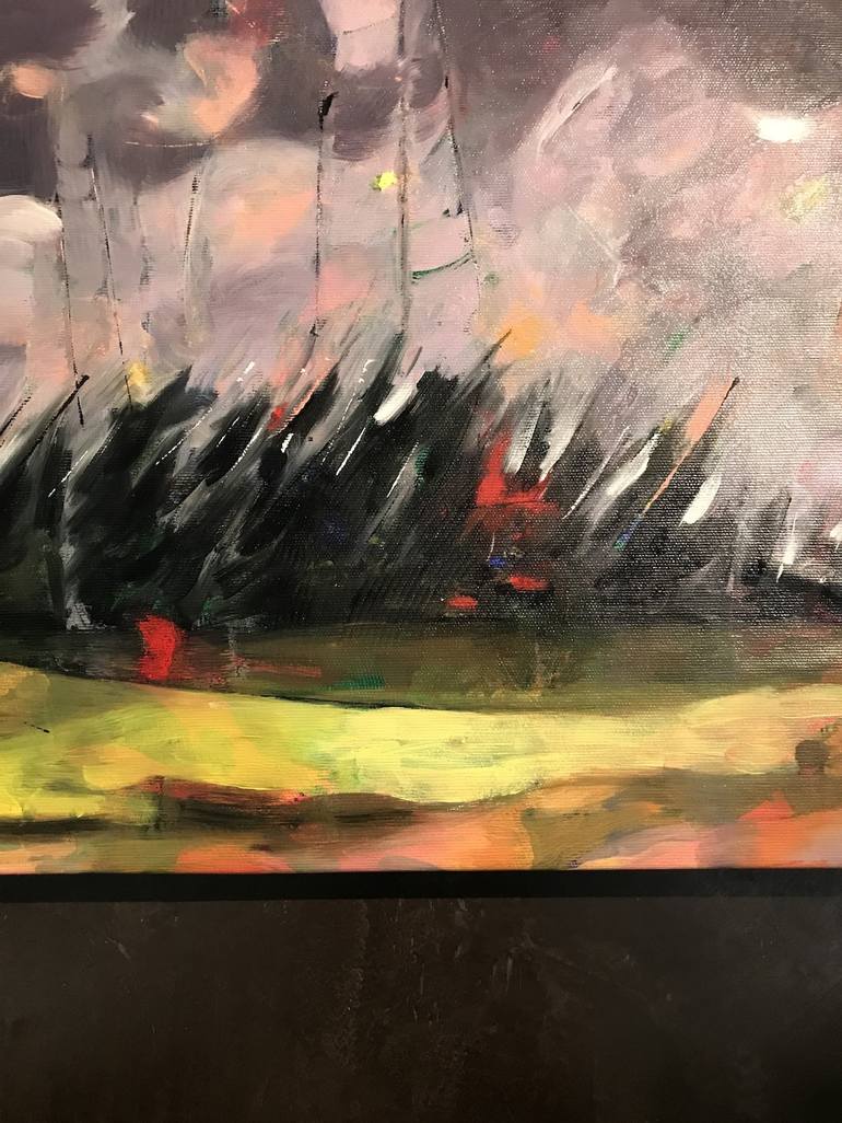 Original Expressionism Landscape Painting by Barbara Piatti