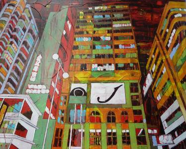 Original Expressionism Cities Paintings by Barbara Piatti