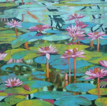 Original Expressionism Floral Paintings by Barbara Piatti