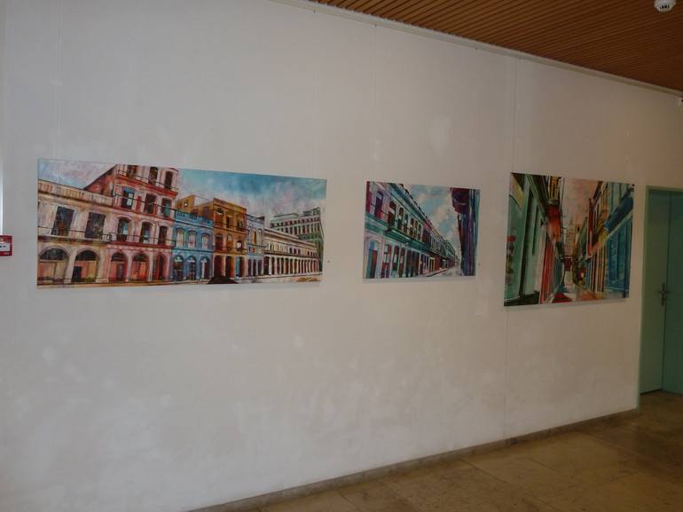 Original Expressionism Cities Painting by Barbara Piatti
