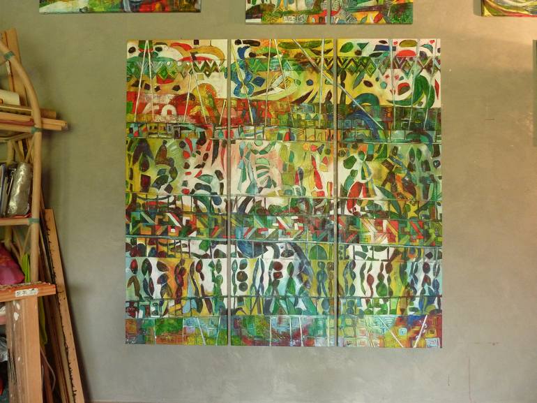 Original Abstract Expressionism Culture Painting by Barbara Piatti