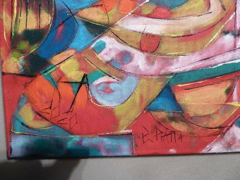 Original Abstract Expressionism World Culture Painting by Barbara Piatti
