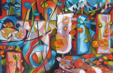 Original Abstract Expressionism Fantasy Paintings by Barbara Piatti
