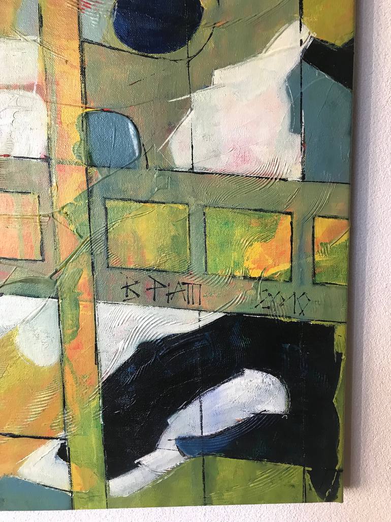 Original Abstract Expressionism Cities Painting by Barbara Piatti