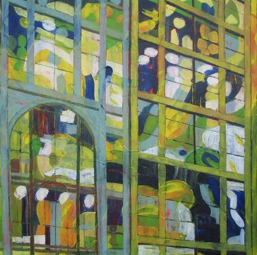 Original Abstract Expressionism Cities Paintings by Barbara Piatti