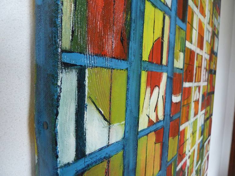 Original Abstract Expressionism Cities Painting by Barbara Piatti