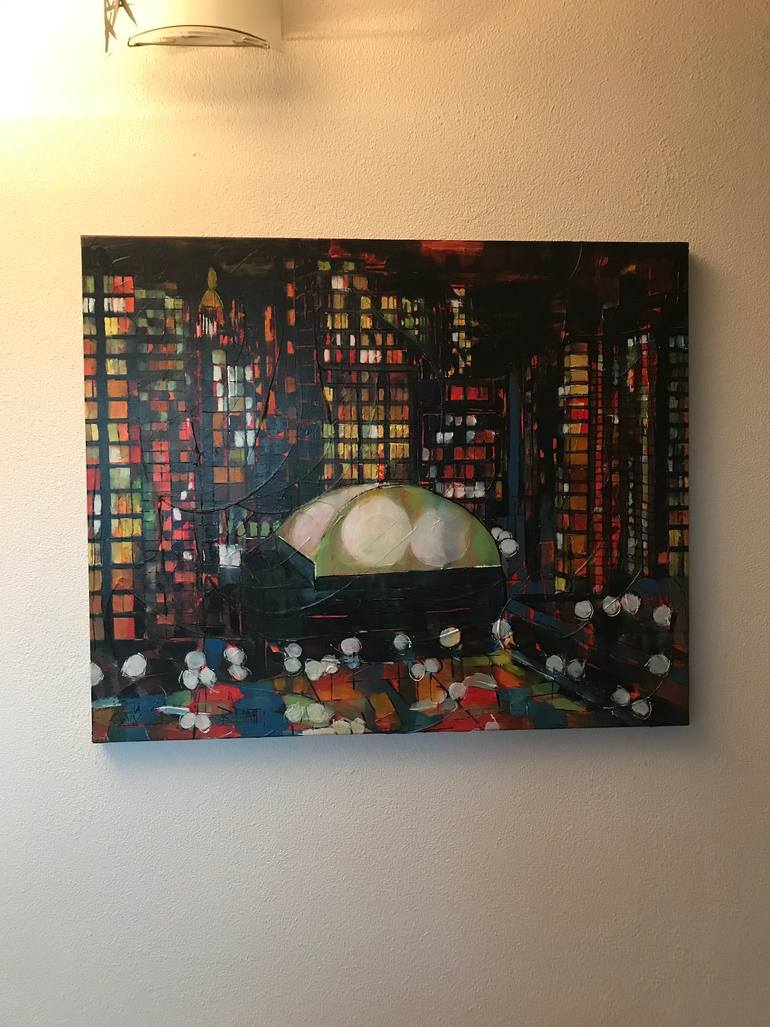 Original Abstract Expressionism Cities Painting by Barbara Piatti