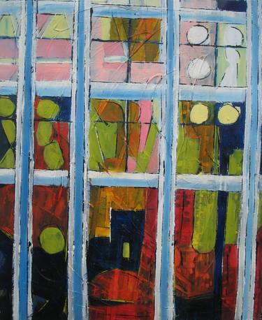 Original Abstract Expressionism Cities Paintings by Barbara Piatti