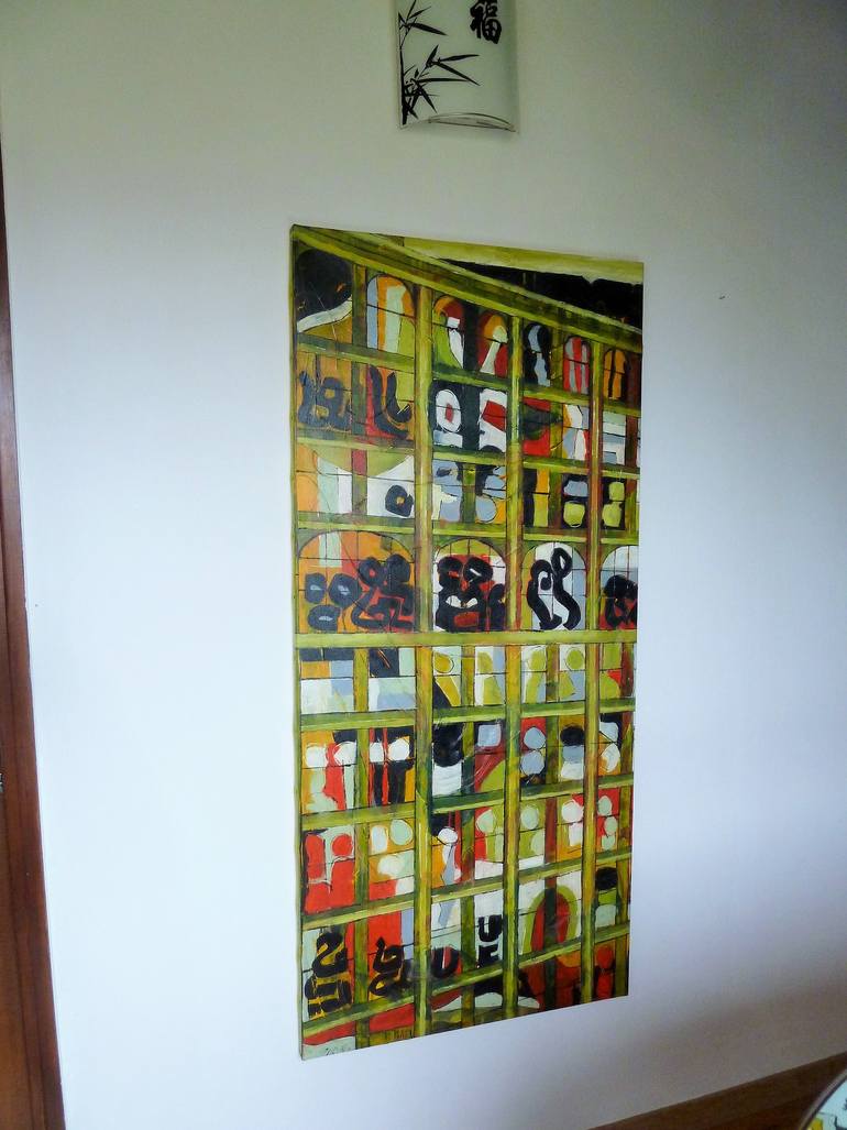 Original Abstract Expressionism Cities Painting by Barbara Piatti