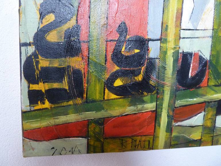 Original Abstract Expressionism Cities Painting by Barbara Piatti