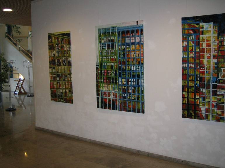Original Abstract Expressionism Cities Painting by Barbara Piatti