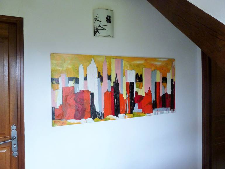 Original Expressionism Cities Painting by Barbara Piatti