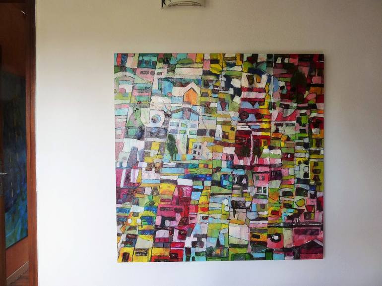 Original Expressionism Cities Painting by Barbara Piatti