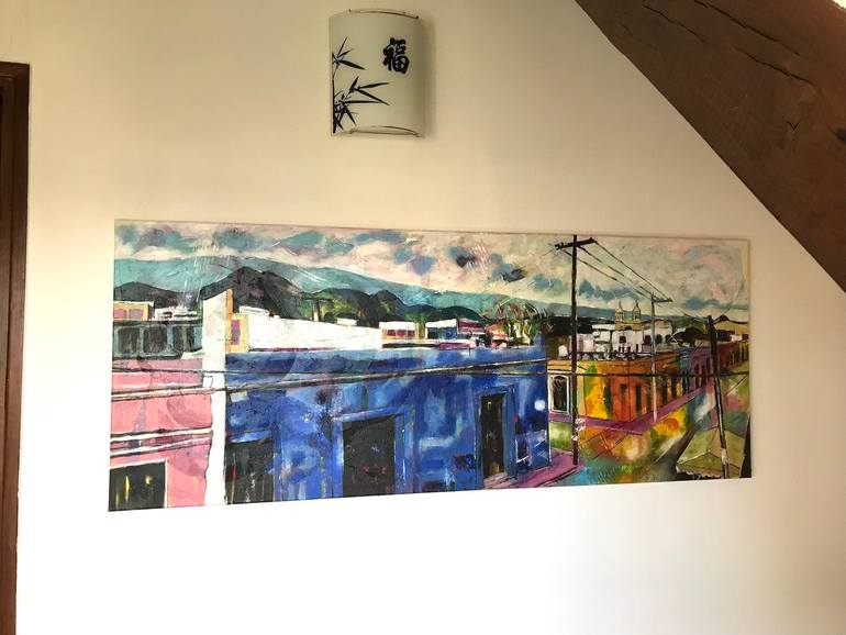 Original Expressionism Cities Painting by Barbara Piatti