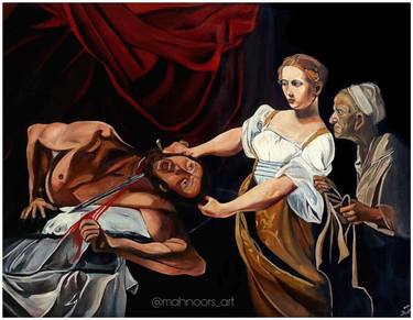Judith beheading Holofernes by Carravagio OLD MASTERS WORK thumb