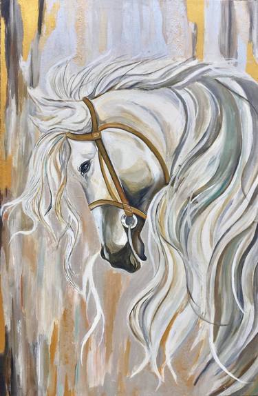Print of Abstract Horse Paintings by Mahnoor Fatima
