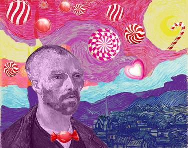 Digital Art Avatar Van Gogh Candies Print on Paper thumb