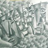 Abstract faces by Pushpa More