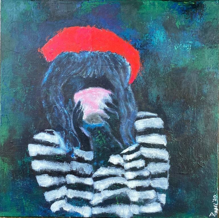 Original Modernism People Painting by Prapti Dangwal