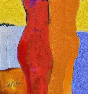 Original Abstract Expressionism Body Mixed Media by Carlos Camus