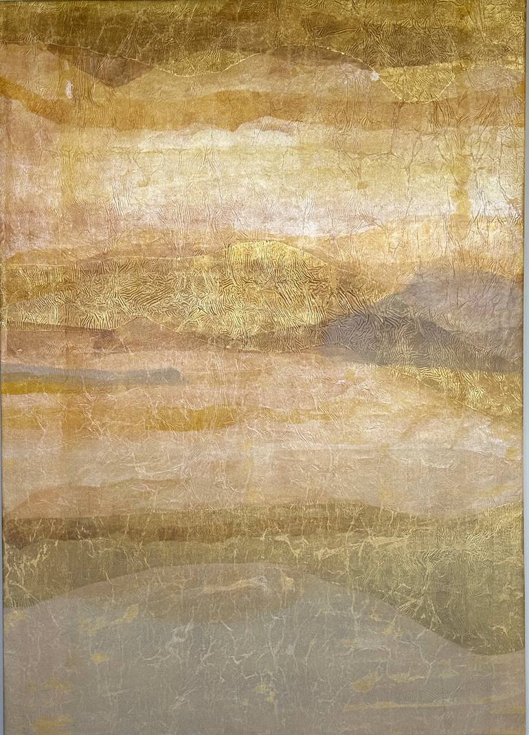 Original Landscape Painting by Ivonne Portillo | Contemporary Art on Fabric | Lake Titicaca: Source of the Andean World