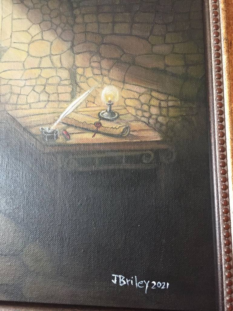 Original Surrealism Religion Painting by Jovi Ann Briley